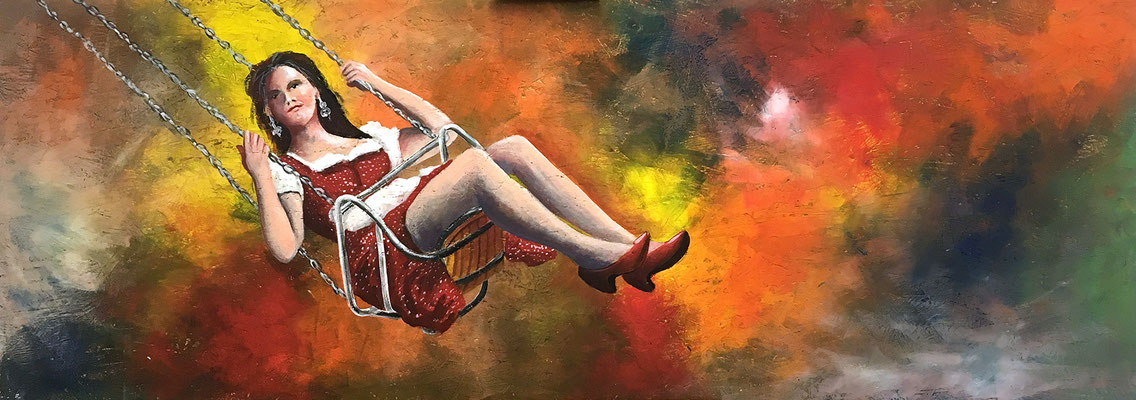 FreiFlug, 200x80cm, Acryl auf USB Platte 