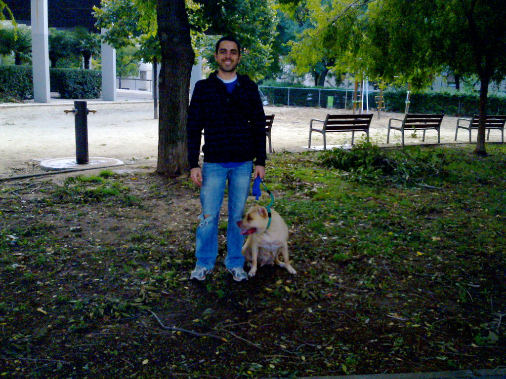 with "Ambra" in some park near Sant Marti.