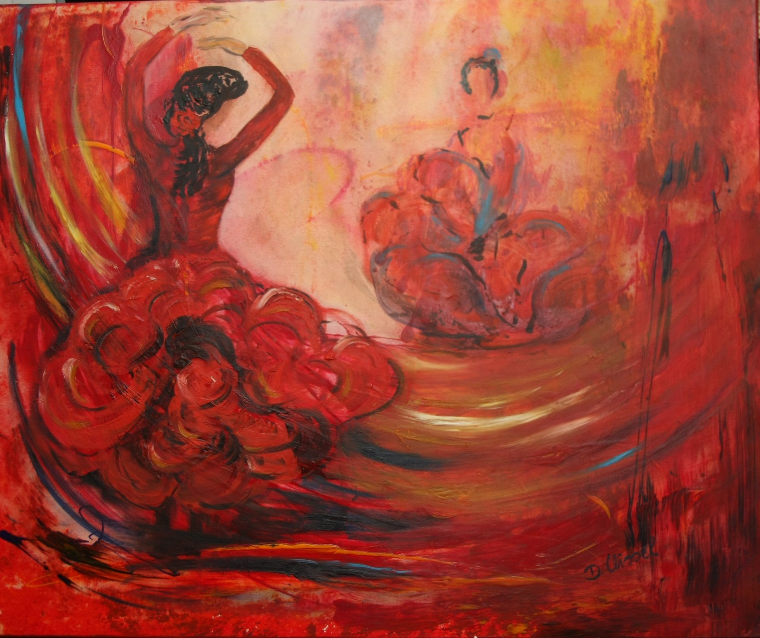 Flamencotänzerin 120 x 100 cm