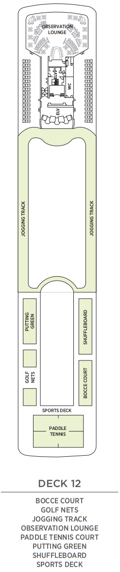 Regent Seven Seas Mariner Deckplan Deck 12
