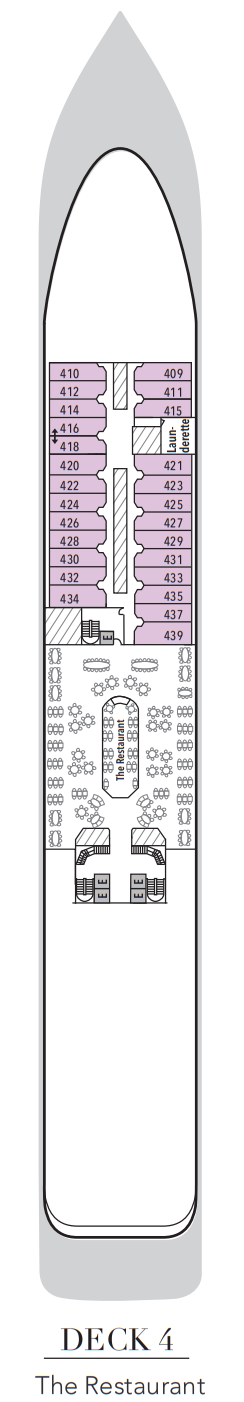 Silversea Silver Shadow Deckplan Deck 4