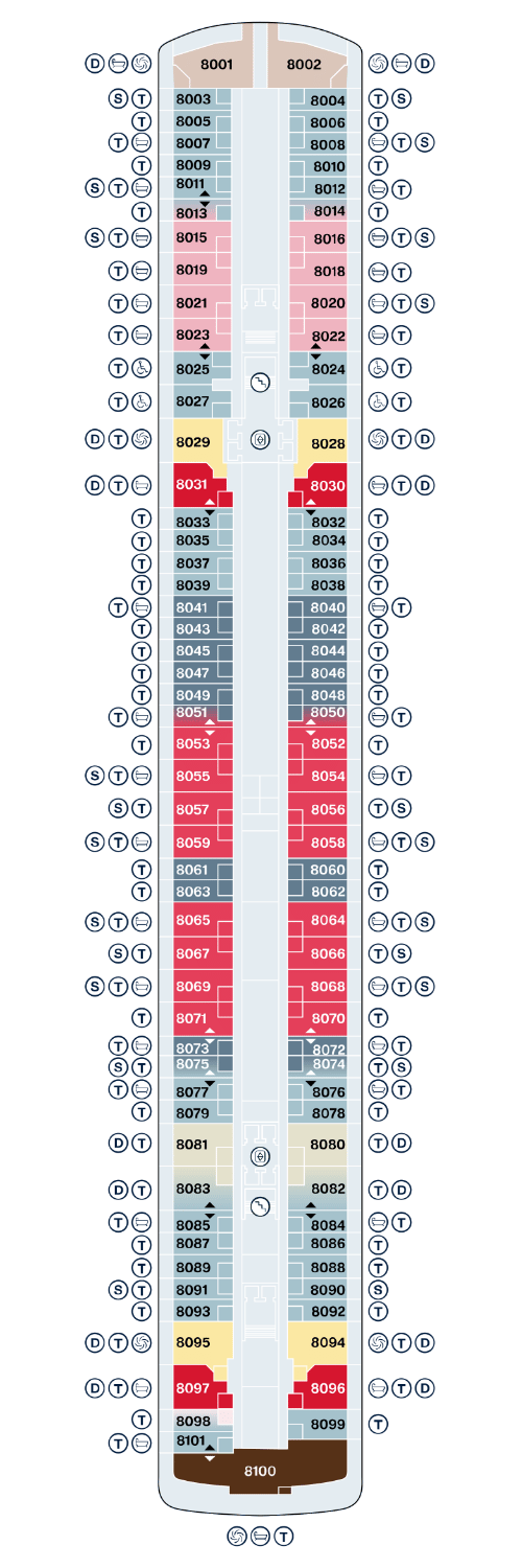 Deckplan der EXPLORA III - Deck 8