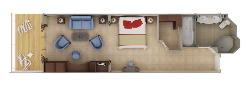 Silversea Silver Shadow Superior Veranda Suite Grundriss