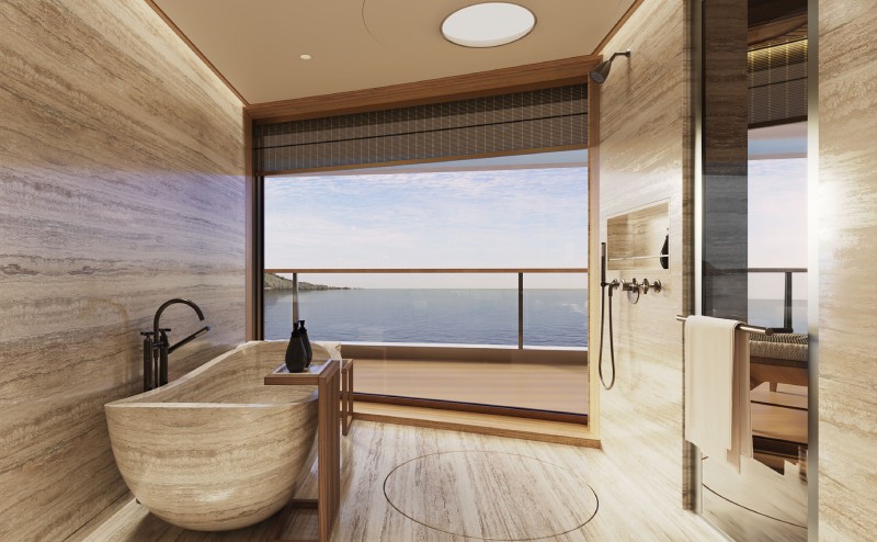 Aman at Sea Amangati Aman Suite Marmorbad