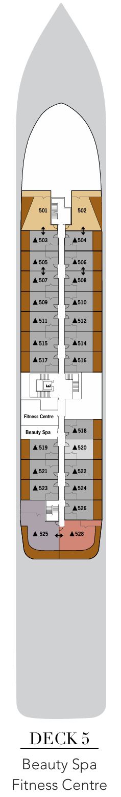 Silversea Silver Origin Deckplan Deck 5