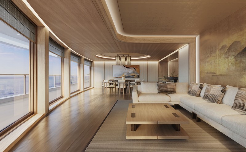 Aman at Sea Amangati Aman Suite Wohnbereich
