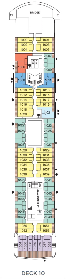 Regent Seven Seas Voyager Deckplan Deck 10