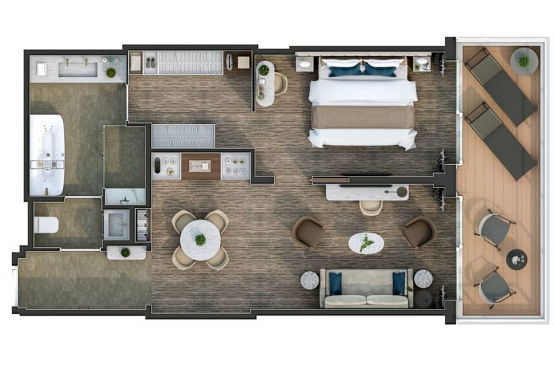 Silversea Silver Ray Silver Suite Grundriss