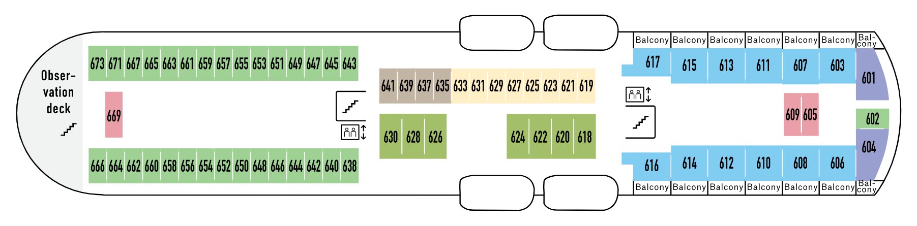 Hurtigruten MS Finnmarken Deckplan Deck 6