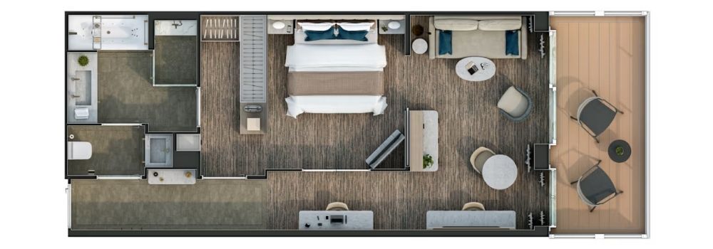 Silversea Silver Ray Medaillon Suite Grundriss