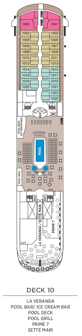 Regent Seven Seas Navigator Deckplan Deck 10