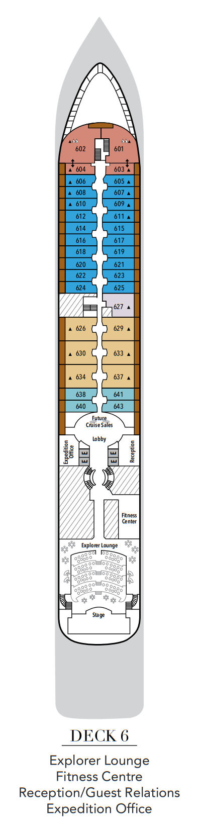 Silversea Silver Cloud Deckplan Deck 6