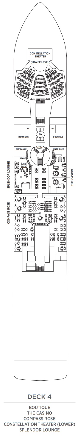 Regent Seven Seas Splendor Deckplan Deck 4