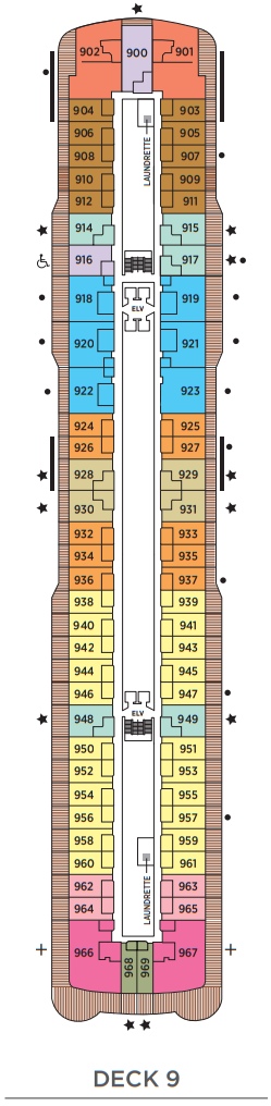 Regent Seven Seas Splendor Deckplan Deck 9