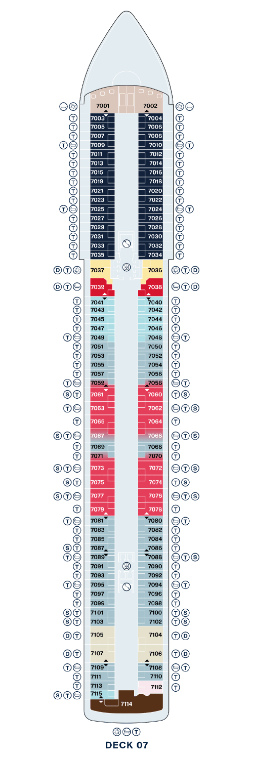 Deckplan der EXPLORA III - Deck 7