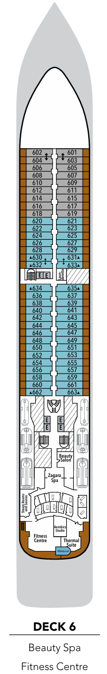 Silversea Silver Moon Deckplan Deck 6