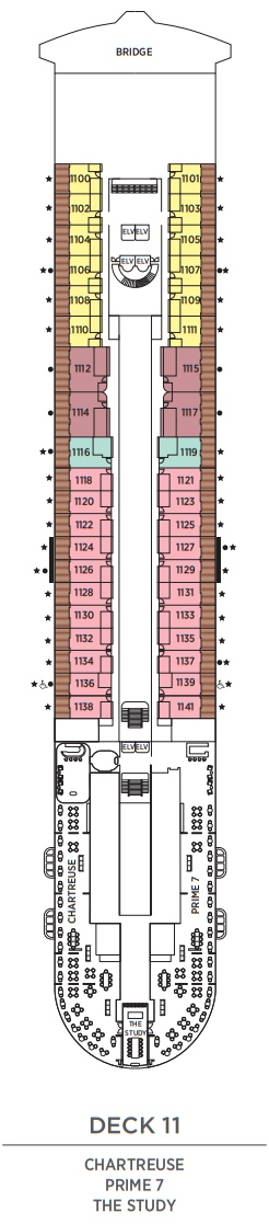 Regent Seven Seas Prestige Deckplan Deck 11