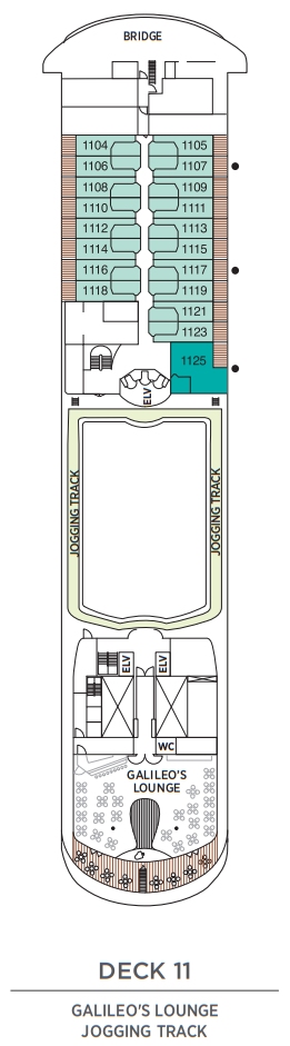 Regent Seven Seas Navigator Deckplan Deck 11