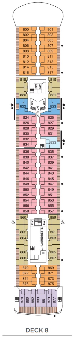 Regent Seven Seas Voyager Deckplan Deck 8