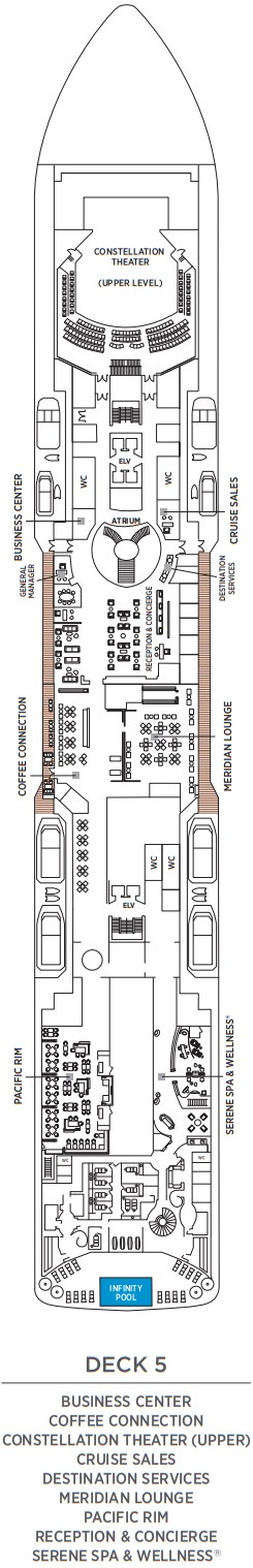 Regent Seven Seas Splendor Deckplan Deck 5