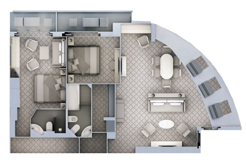 Silversea Silver Cloud Grand Suite Grundriss