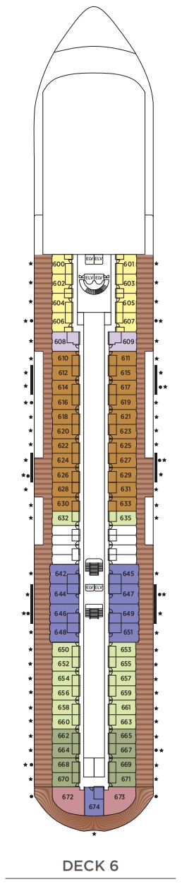 Regent Seven Seas Prestige Deckplan Deck 6