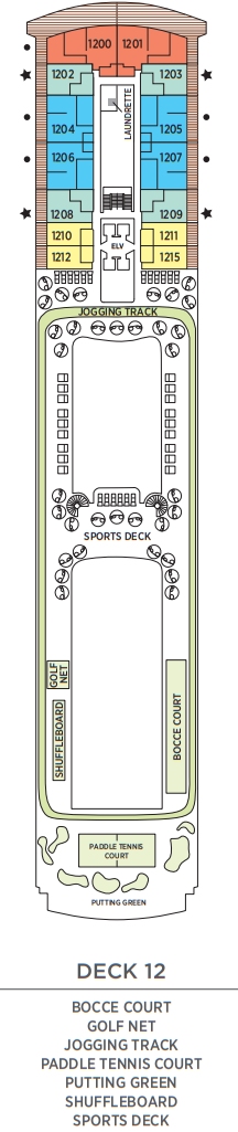 Regent Seven Seas Explorer Deckplan Deck 12