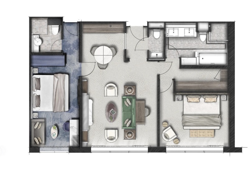Riverside Mozart Owners Suite Grundriss