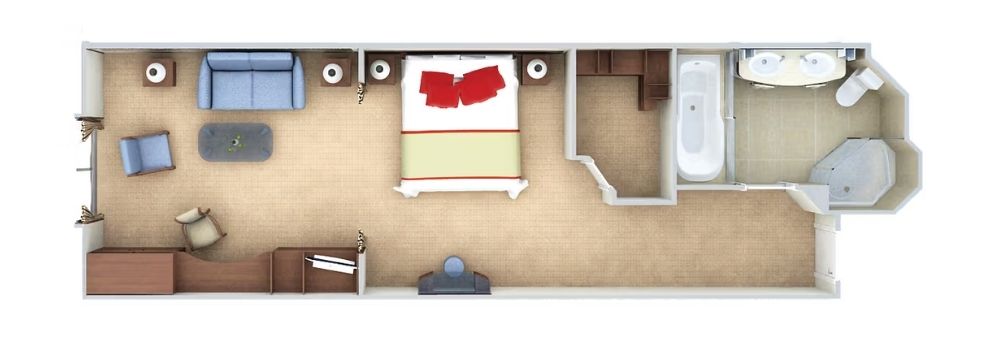Silversea Silver Shadow Vista Suite Grundriss
