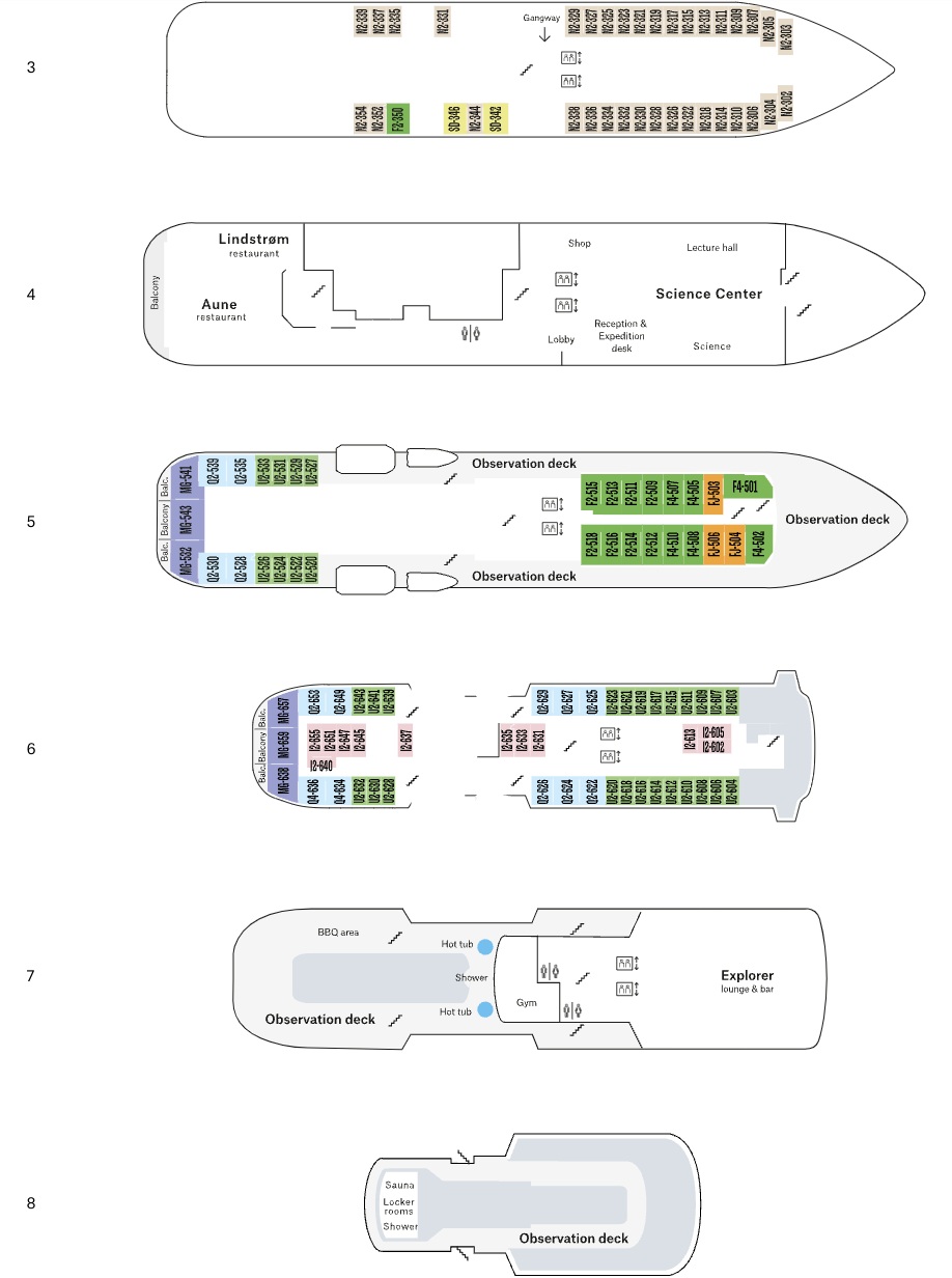 Deckplan Deckplan MS Fram