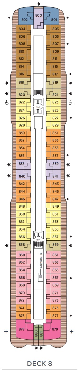 Regent Seven Seas Grandeur Deckplan Deck 8