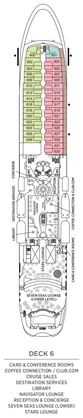 Regent Seven Seas Navigator Deckplan Deck 6