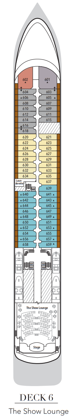 Silversea Silver Shadow Deckplan Deck 6