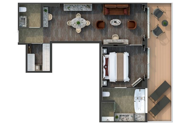 Silversea Silver Ray Signature Suite Grundriss