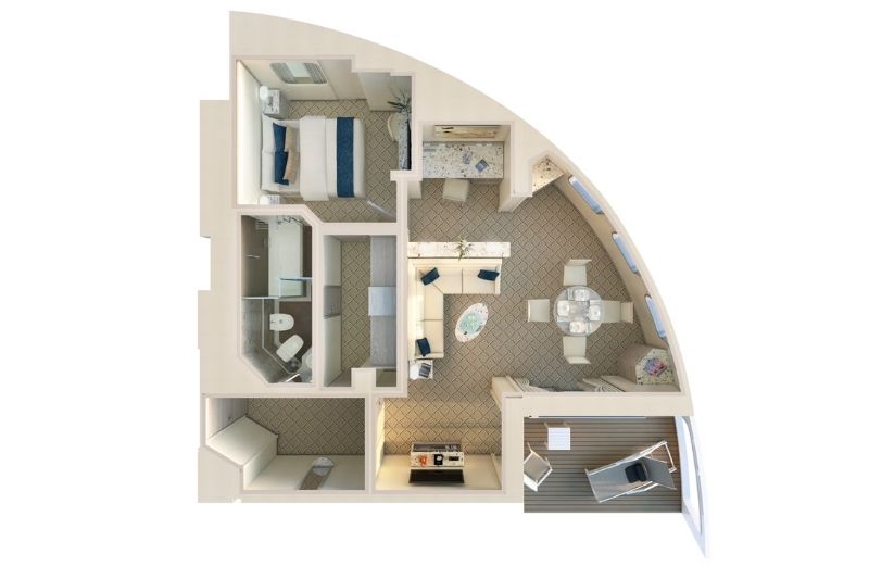 Silversea Silver Wind Royal Suite Grundriss