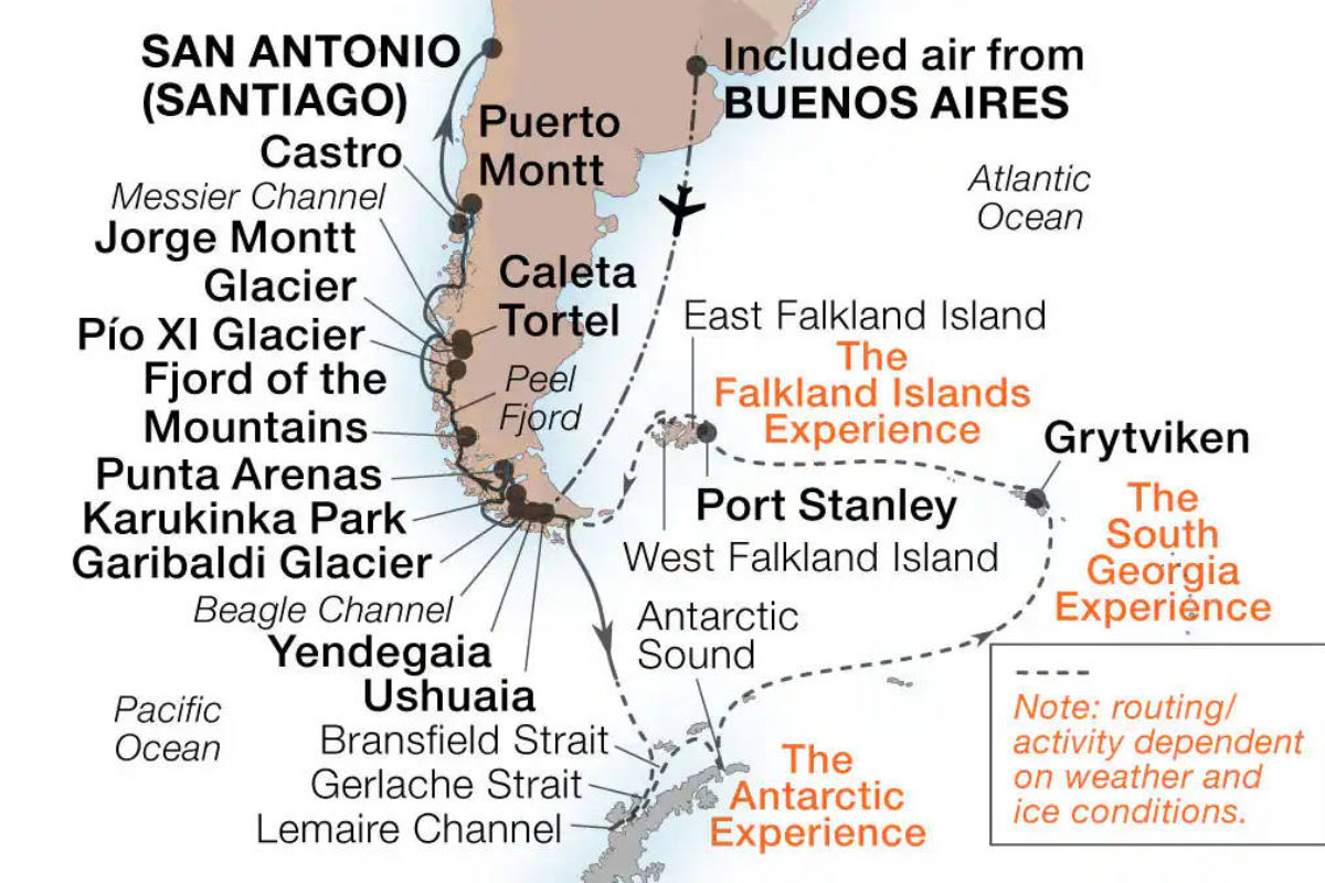 Antarktis und Südamerika
