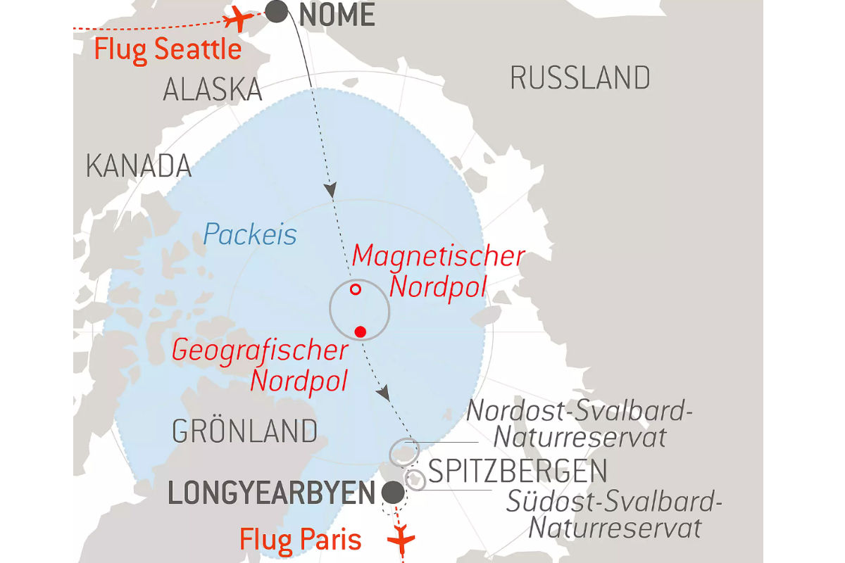 Premiere 2024: Überquerung des Nordpols