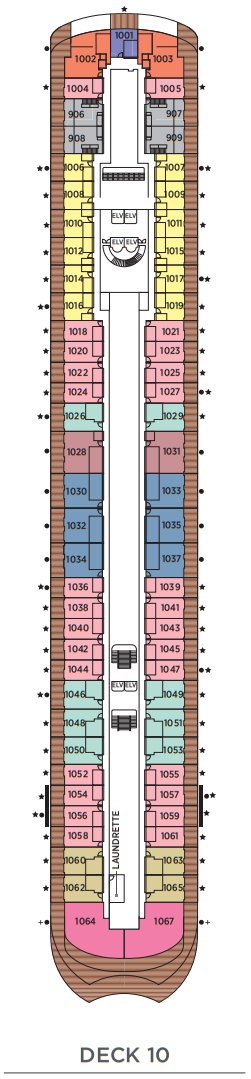 Regent Seven Seas Prestige Deckplan Deck 10