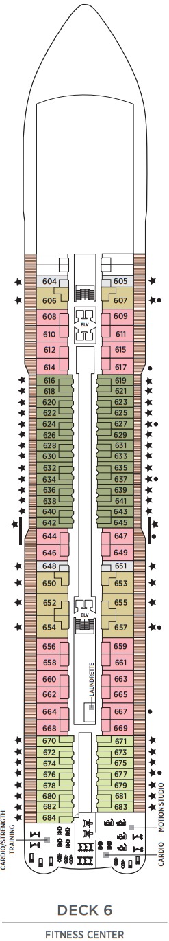 Regent Seven Seas Splendor Deckplan Deck 6