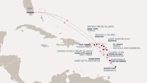 EXPLORA I Karibikreise Route - Exploa Journeys