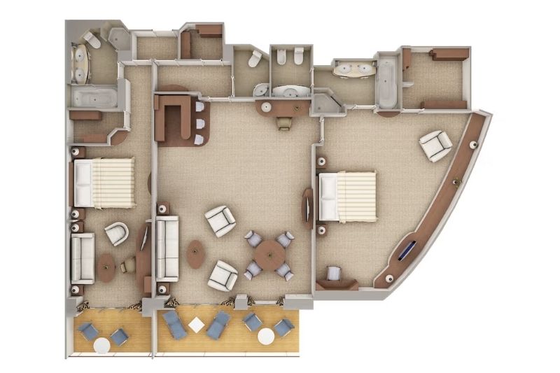 Silversea Silver Shadow Royal Suite Grundriss