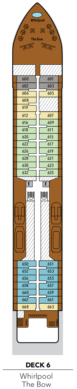 Silversea Silver Endeavour Deckplan Deck 6