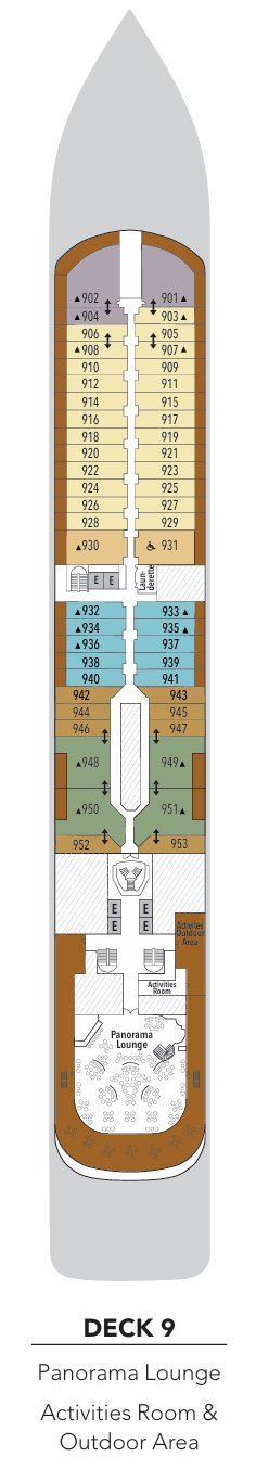 Silversea Silver Muse Deckplan Deck 9