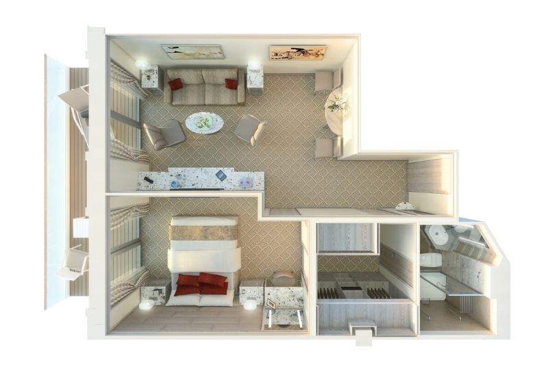 Silversea Silver Wind Silver Suite Grundriss
