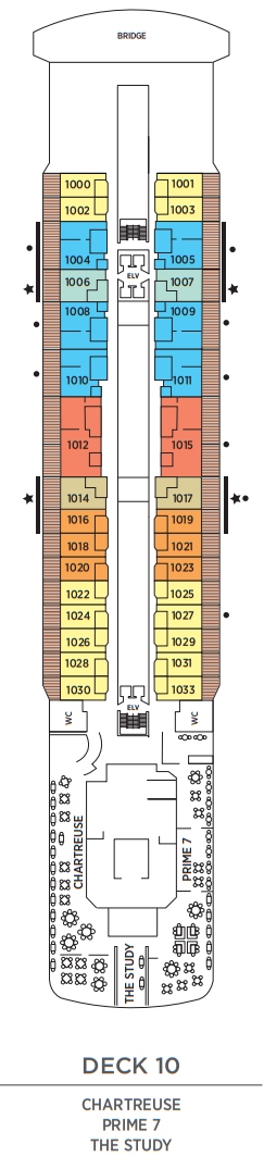 Regent Seven Seas Splendor Deckplan Deck 10