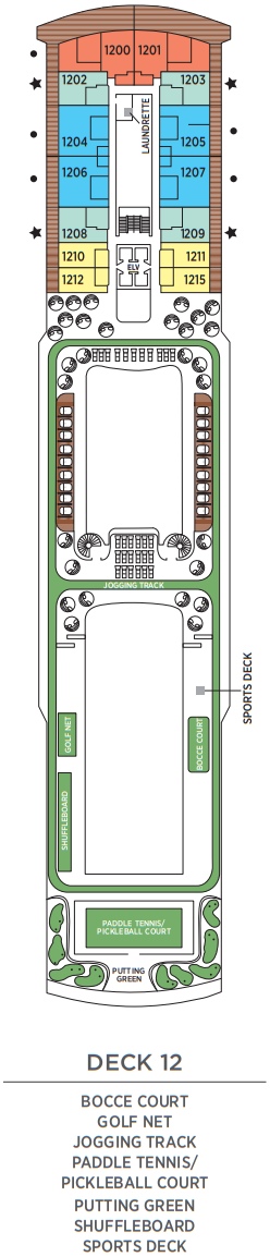 Regent Seven Seas Grandeur Deckplan Deck 12