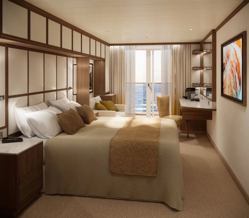 Crystal Grace Gästezimmer mit Veranda Doppelbett, Meerblick