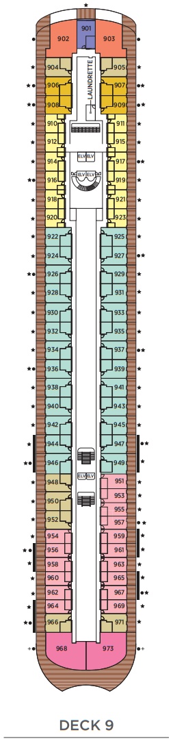 Regent Seven Seas Prestige Deckplan Deck 9