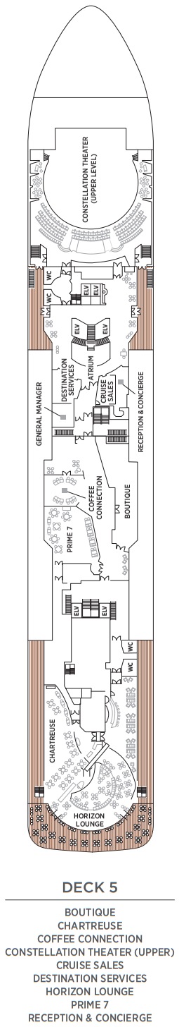 Regent Seven Seas Voyager Deckplan Deck 5