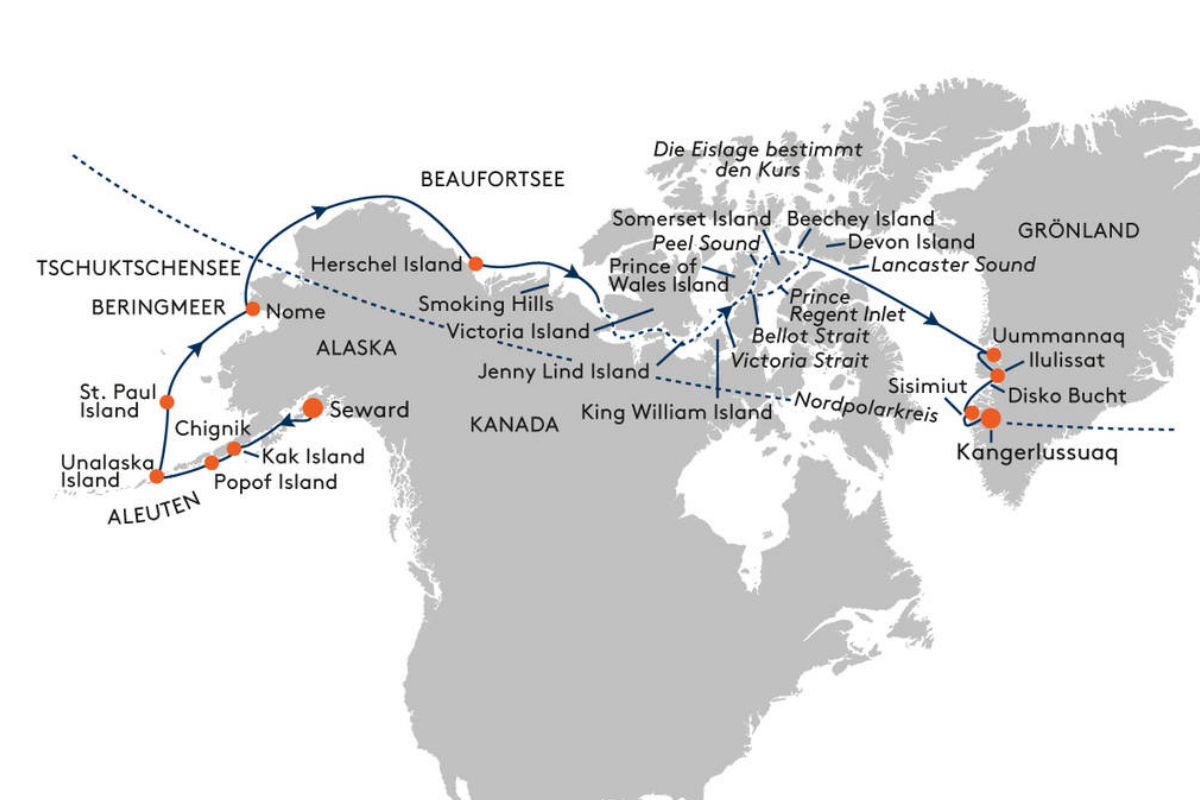 Expedition Nordwestpassage (West-Ost-Route)